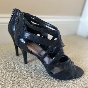 Calvin Klein black lace heel